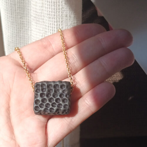 cav001-4 Mitami ciondolo Cavità cubo in ardesia versione XL
