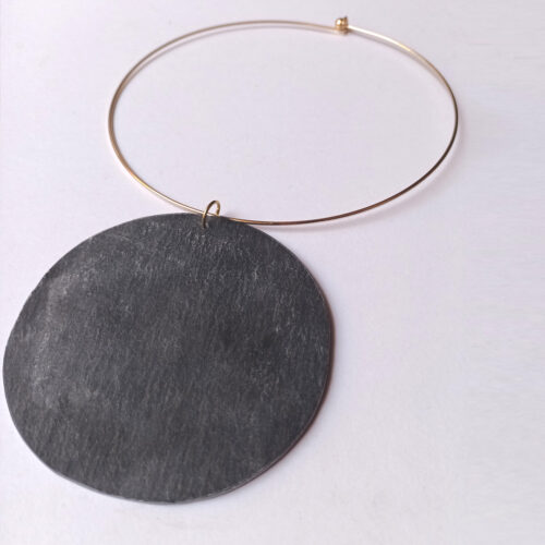 tondo2 Mitami collana personalizzata con disco in ardesia