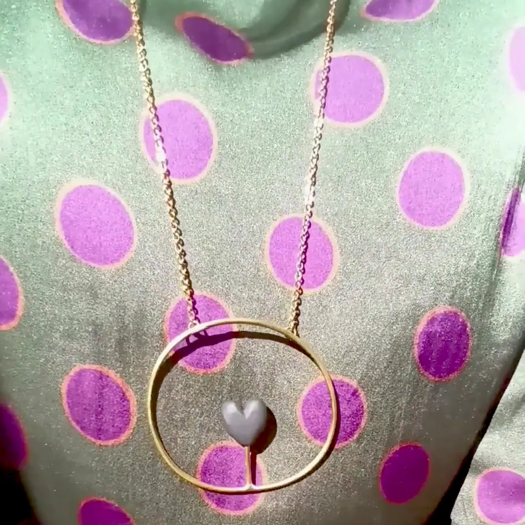collana cuore con cerchio